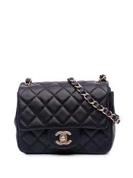 CHANEL Pre-Owned: Голубая сумка через плечо 