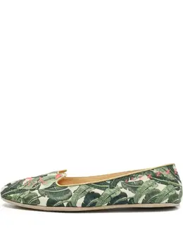 Charlotte Olympia: Зелёные лоферы 