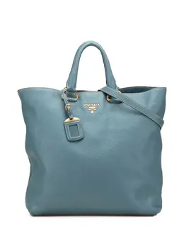 Prada Pre-Owned: Голубая сумка-шоппер 