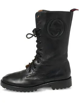Gucci Pre-Owned: Синие ботинки 