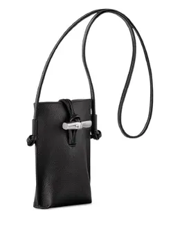 Longchamp: Чёрная сумка  Roseau