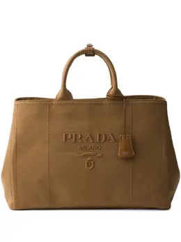 Prada: Коричневая сумка-шоппер 