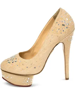Charlotte Olympia: Бежевые туфли 
