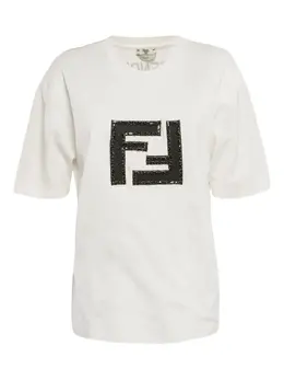 Fendi Pre-Owned: Футболка с блёстками 