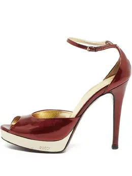 Gucci Pre-Owned: Бордовые сандалии 