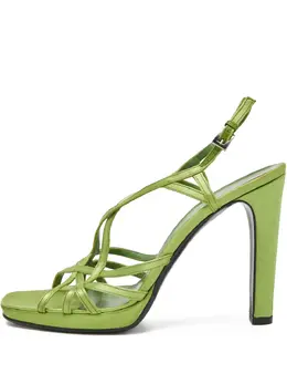 Prada Pre-Owned: Зелёные сандалии 