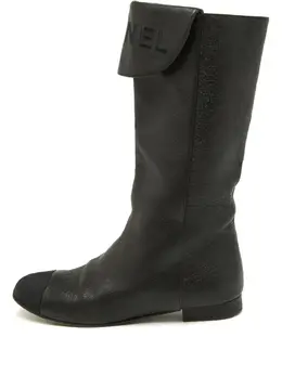 CHANEL Pre-Owned: Чёрные ботинки 