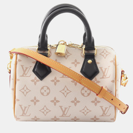 Louis Vuitton: Бежевая сумка  Speedy
