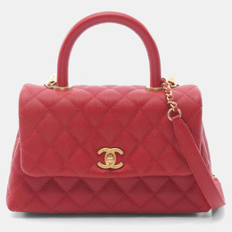 Chanel: Красная сумка на руку 