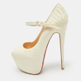 Christian Louboutin: Белые босоножки 