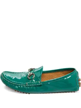 Gucci Pre-Owned: Зелёные лоферы 