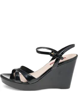 Prada Pre-Owned: Чёрные сандалии 