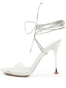 Gianvito Rossi: Серебристые сандалии 