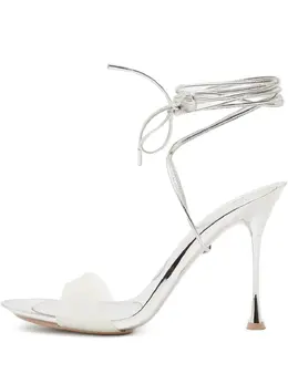 Gianvito Rossi: Серебристые сандалии 