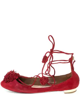 Aquazzura: Красные балетки 