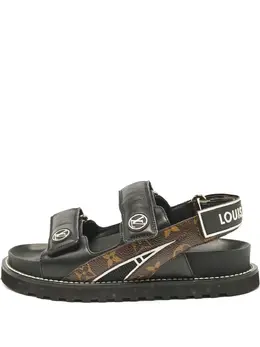 Louis Vuitton Pre-Owned: Чёрные сандалии 