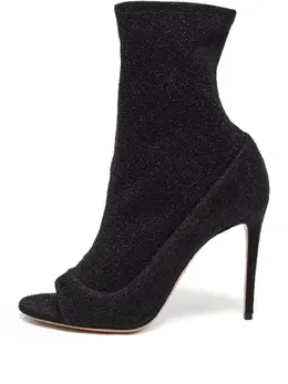 Aquazzura: Чёрные ботинки 