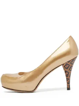 Fendi Pre-Owned: Золотые туфли 
