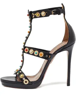 Aquazzura: Чёрные сандалии 