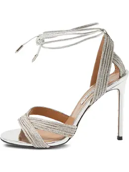 Aquazzura: Серебристые сандалии 