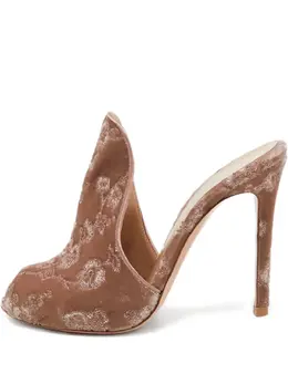 Gianvito Rossi: Бежевые сабо 