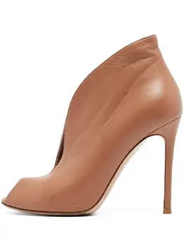 Gianvito Rossi: Бежевые ботинки  Vamp