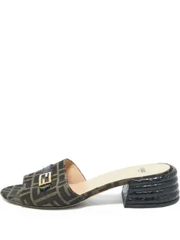 Fendi Pre-Owned: Чёрные сабо 