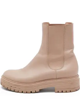 Gianvito Rossi: Бежевые ботинки 