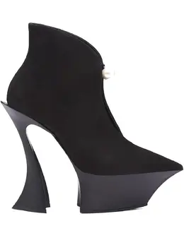 Mugler: Чёрные ботинки 