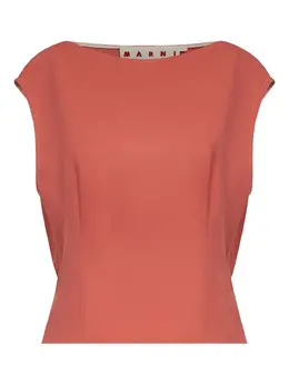 Marni: Оранжевый топ 