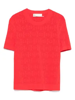 Tory Burch: Красная футболка 