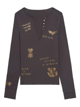 Zadig&Voltaire: Коричневая футболка 