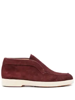 Santoni: Бордовые ботинки 