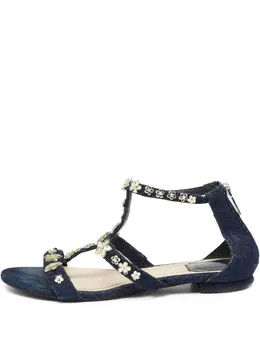 Christian Dior Pre-Owned: Синие сандалии 