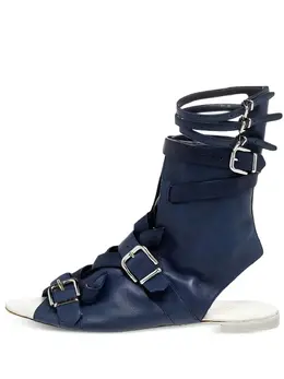 Gianvito Rossi: Синие ботинки 