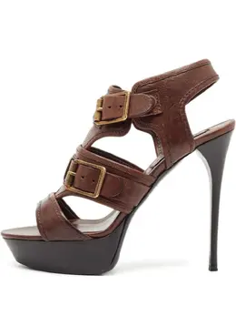 Burberry Pre-Owned: Коричневые сандалии 