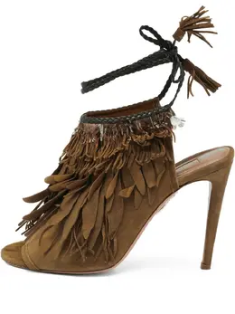 Aquazzura: Зелёные сандалии 
