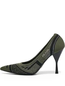 Prada Pre-Owned: Зелёные туфли 