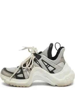 Louis Vuitton Pre-Owned: Чёрные кроссовки 