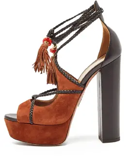 Aquazzura: Коричневые сандалии 