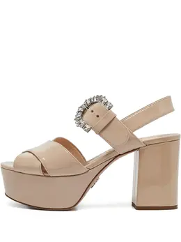 Prada Pre-Owned: Бежевые сандалии 