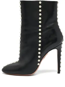 Aquazzura: Чёрные ботинки 