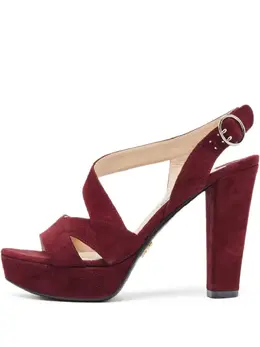 Prada Pre-Owned: Бордовые сандалии 