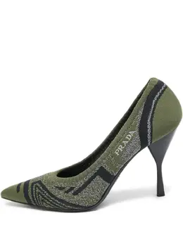 Prada Pre-Owned: Зелёные туфли 