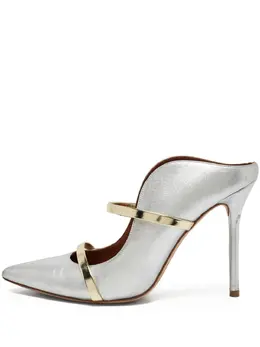 Malone Souliers: Серебристые сабо 