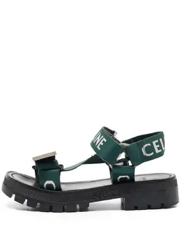 Céline Pre-Owned: Зелёные сандалии 