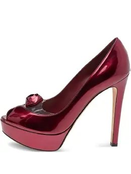 Christian Dior Pre-Owned: Бордовые босоножки 