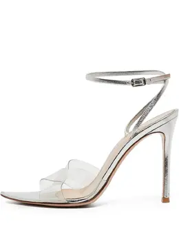 Gianvito Rossi: Серебристые сандалии 