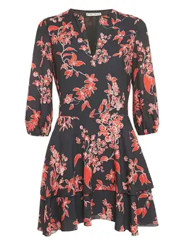 alice + olivia: Платье с растительным принтом 