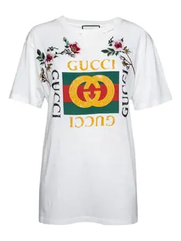 Gucci Pre-Owned: Футболка с растительным принтом 